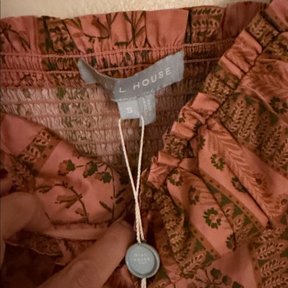 Hill House Home Maisie Dress Small Rust Dandelion Floral stripe - Picture 5 of 7